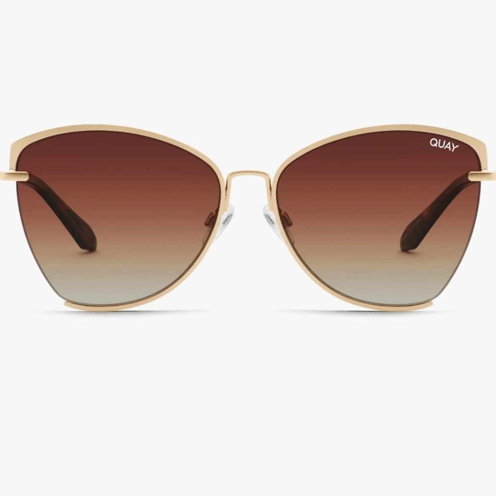 Quay Australia Gold and Brown Sunglasses